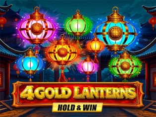 4 Gold Lanterns Hold & Win